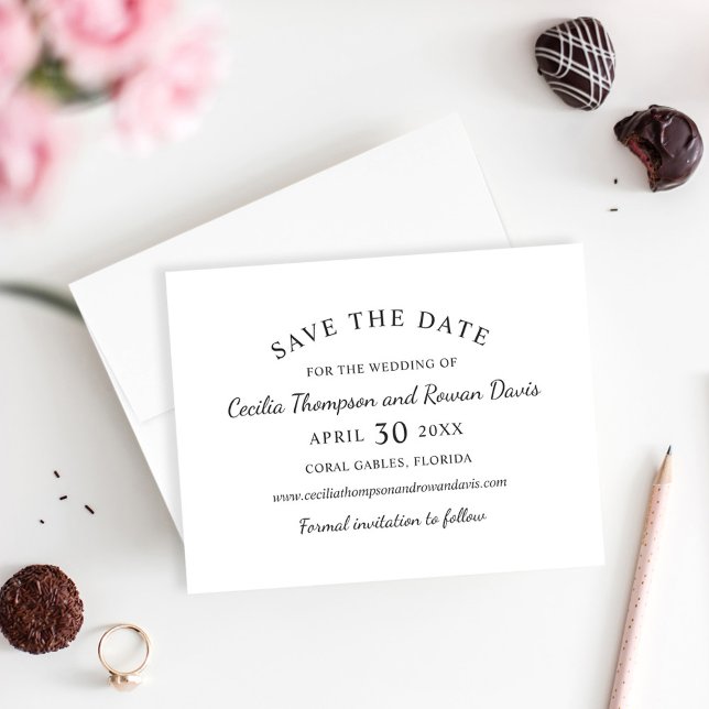 Modern Arch Typography Wedding Save The Date (Creator Uploaded)