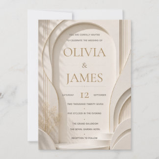 Modern Arch Wedding Invitation