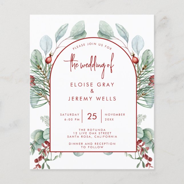 Modern Arch Wedding Invitation (Front)