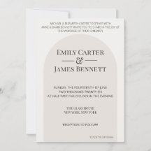 Modern Arch Wedding Invitation Template