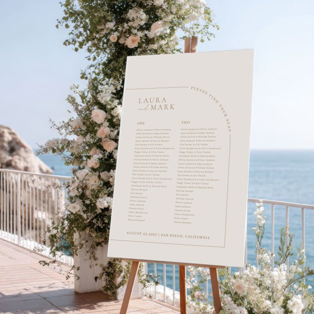 Modern Arch Wedding Two Table Seating Charts Foam Board (Modern Arch Wedding Two Table Seating Charts Foam Board)
