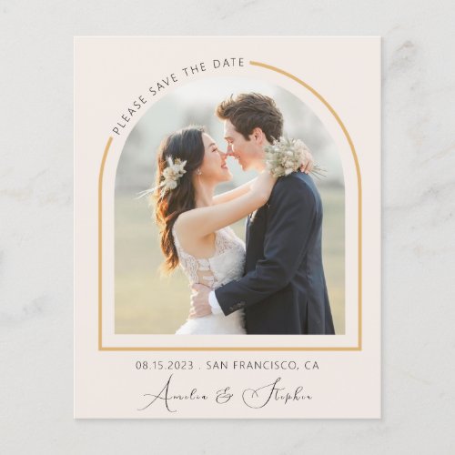 Modern Arch with Real Foil Save the Date card