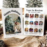 Modern Arch Year in Review Family Photo Christmas Holiday Card<br><div class="desc">Share your family’s favorite moments of the year with our Modern Arch Year in Review Family Photo Christmas Holiday Card! This elegant design features a sleek arch layout, perfect for displaying a collection of your cherished photos from the past year. Each picture can highlight special memories, milestones, or everyday joys...</div>