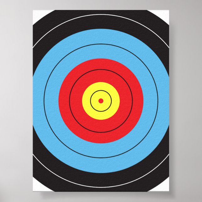 Modern Archery Target Illustration Poster (Front)