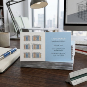 Modern Architect Business Card with QR