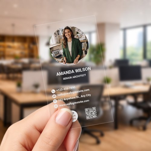 Modern Architect Clear Business Cards