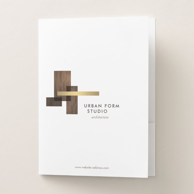 Modern Architect Logo Presentation Folder (Front)