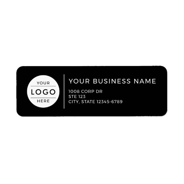 Modern Architect Style Minimalist Business Label (Front)