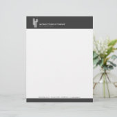 Modern Architectural Blocks Logo White/Gray Letterhead | Zazzle