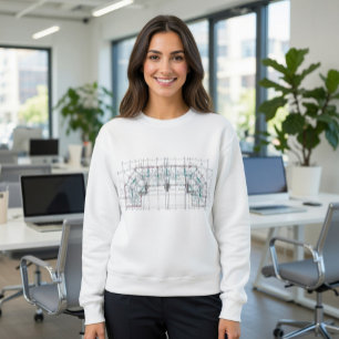 Modern Architectural Blueprint T-Shirt