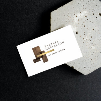 Modern Architectural Interior Design Logo Business Card by 1201am at Zazzle