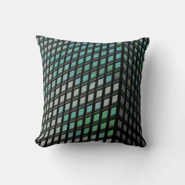 Modern Architectural Style Design Throw Pillow (Front)