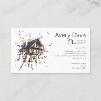 Modern Architecture Firm with Artistic Design Business Card