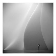 Modern architecture in black and white photo