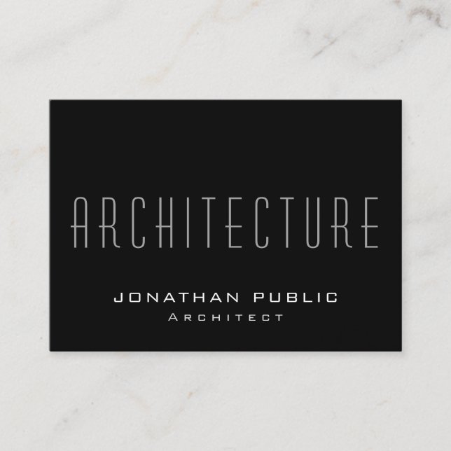 Modern Architecture Template Elegant Architect Top Business Card (Front)