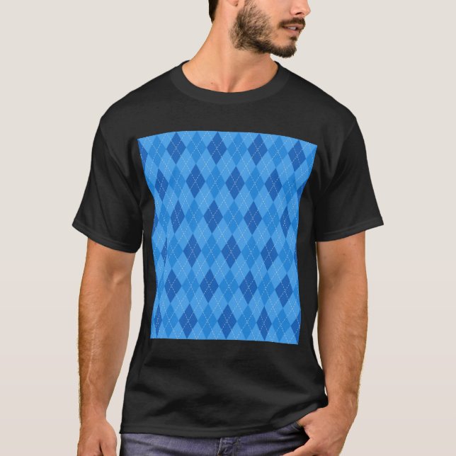 Modern Argyle Chic, Cozy Argyle Classic T-Shirt (Front)
