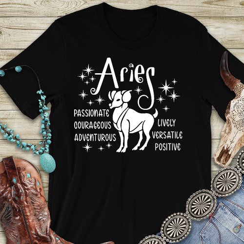 Modern Aries Zodiac Horoscope  T_Shirt