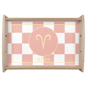 Modern Aries Zodiac Serving Tray