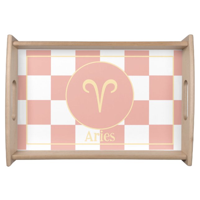 Modern Aries Zodiac  Serving Tray (Front)