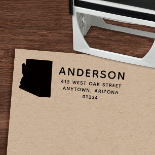 Modern ARIZONA State Shape Return Address Self-inking Stamp