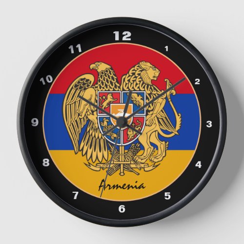 Modern Armenian Flag Armenia Home  design Clock