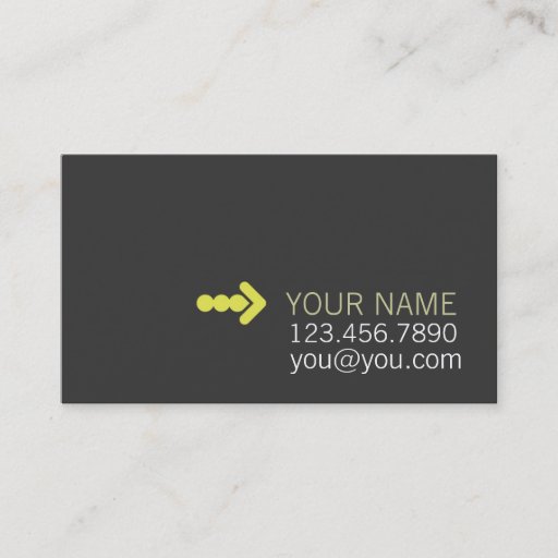 Customizable Modern Arrows Green Business Card