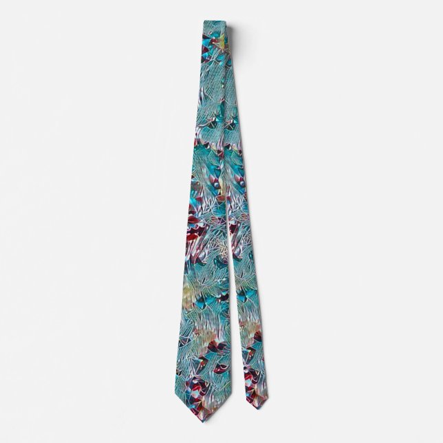 Modern Art Acid Paisley Neck Tie (Front)