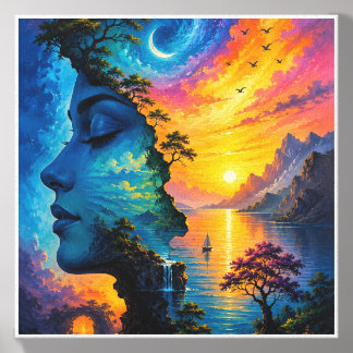 Modern art canvas photo tile