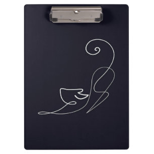 Modern Art Cat Clipboard School Supply