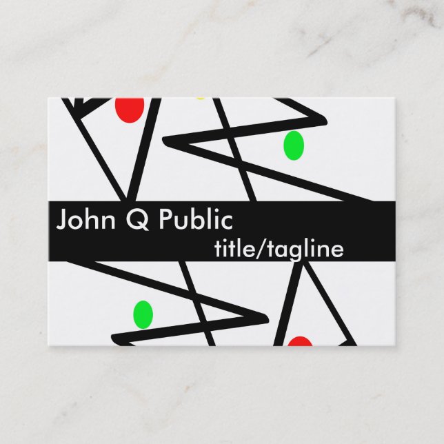 modern art chubby business card custom template (Front)
