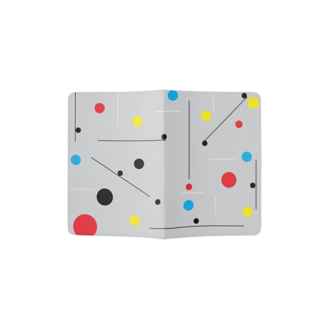 Modern Art - Clown Faces - Custom Passport Holder (Opened)