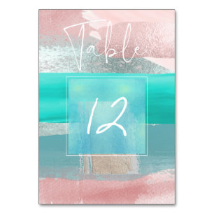 Modern Art, Color Block Table Nos. Blush+Blue Number