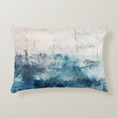 Modern Art Colorful Abstract Brushstrokes Accent Pillow