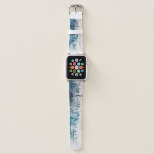 Modern Art Colorful Abstract Brushstrokes Apple Watch Band