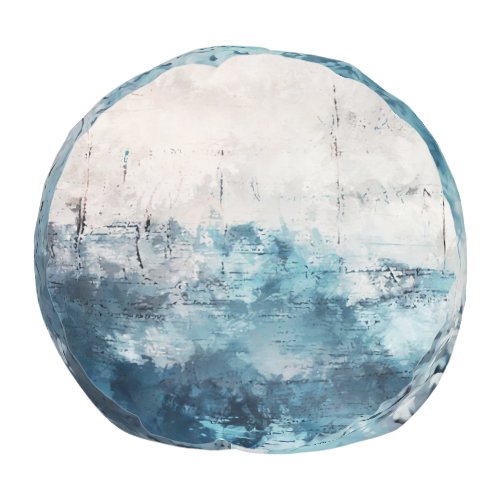 Modern Art Colorful Abstract Brushstrokes Pouf