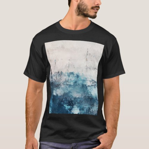 Modern Art Colorful Abstract Brushstrokes T_Shirt