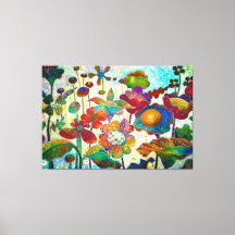 MODERN ART COLORFUL ACRYLIC SPRING FLOWERS