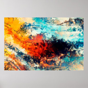 Modern art. Colorful contemporary artwork. Color s Poster