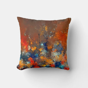 Modern art. Colorful contemporary artwork. Color s Throw Pillow