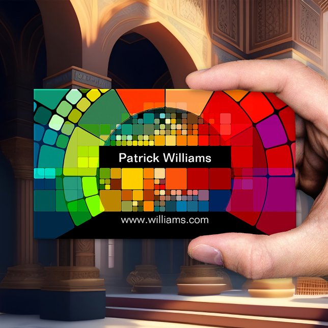 Modern Art Colorful Professional Business Card (Creator Uploaded)