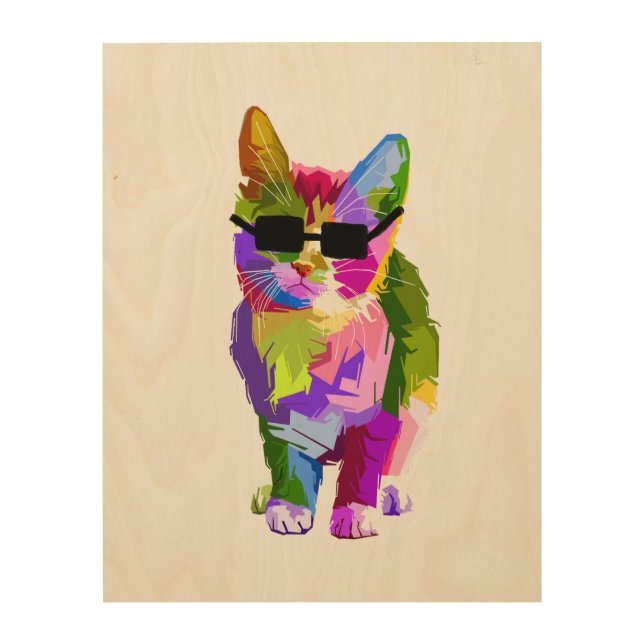 Modern art cool pop art kitty cat (Front)