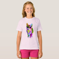 Modern art cool pop art kitty cat