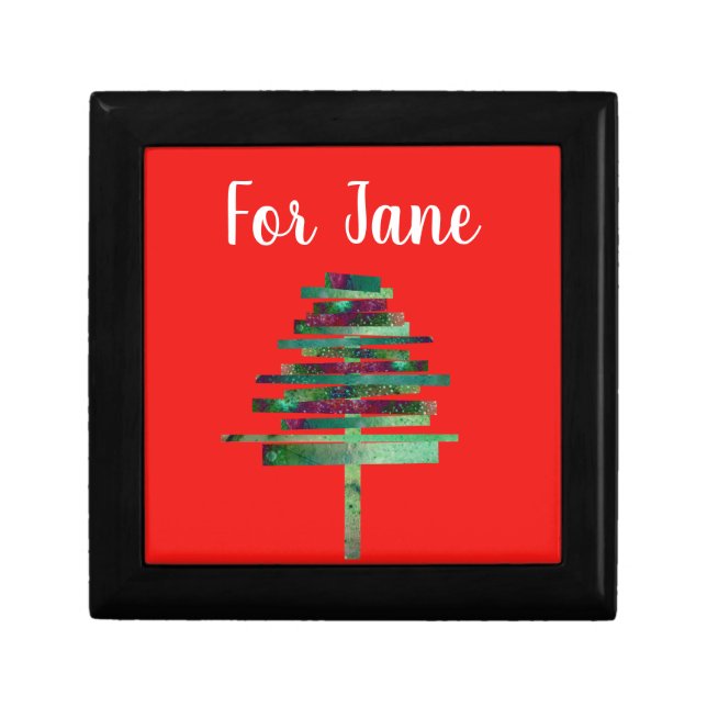 Modern art craft Christmas tree Gift Box (Front)