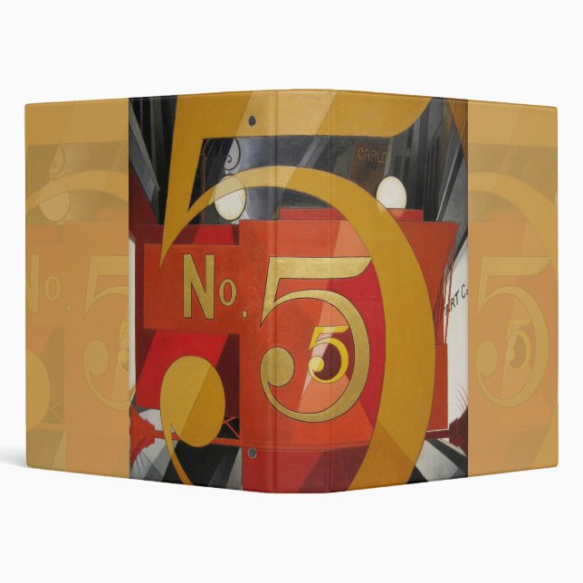 Modern Art Cubist Demuth Figure 5 in Gold Binder (Background)