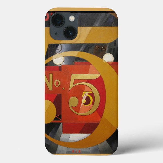 Modern Art Cubist Demuth Figure 5 in Gold Case-Mate iPhone Case (Back)
