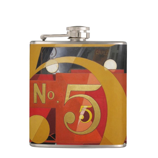 Modern Art Cubist Demuth Figure 5 in Gold Flask (Front)
