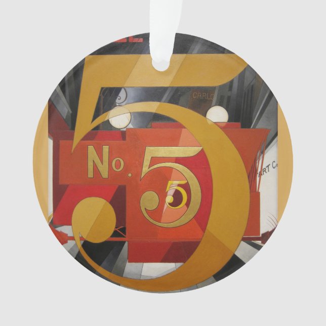 Modern Art Cubist Demuth Figure 5 in Gold Ornament (Front)