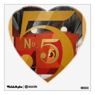 Modern Art Cubist Demuth Figure 5 in Gold Wall Sticker