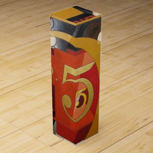 Modern Art Cubist Demuth Figure 5 in Gold Wine Gift Box