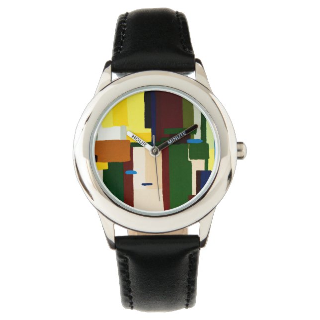 Modern Art Custom Stainless Steel Watch (Front)